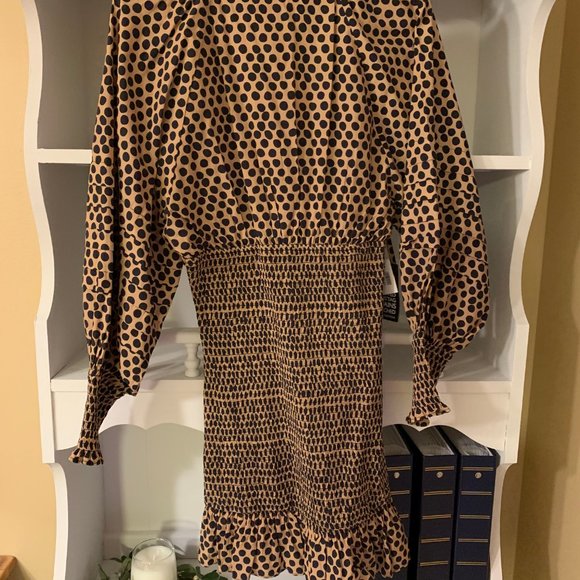 NWT Rhode Resort Anya Shirred Polka-Dot Dress - Picture 7 of 8